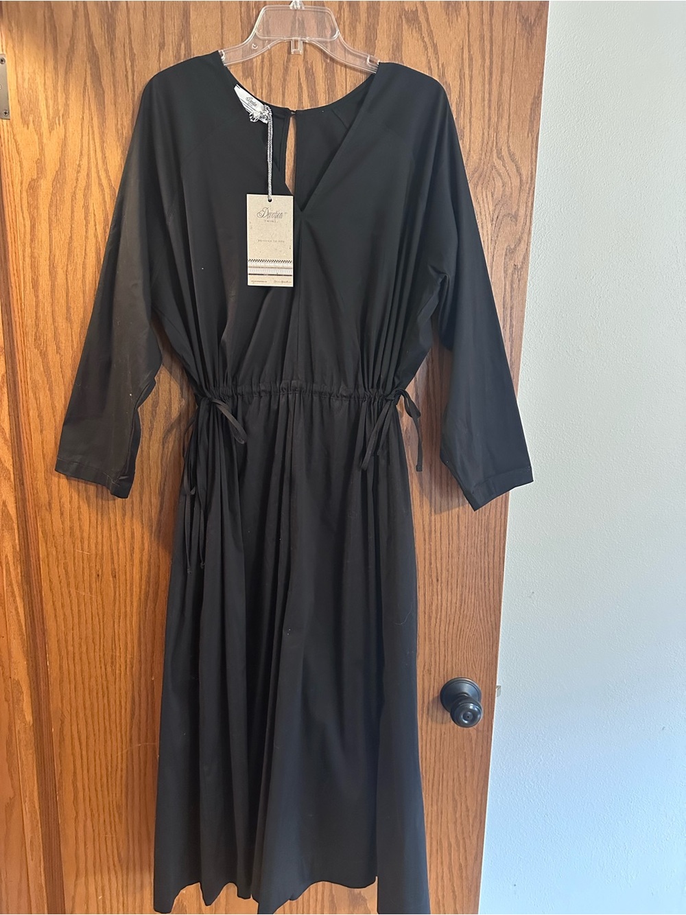 Devotion TWINS Mokaitis Jumpsuit Black Long-Sleeve with Drawstring Waist